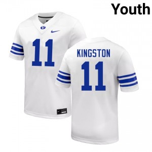 Parker Kingston Brigham Young University College Football #11 Youth 2025 Jerseys - White