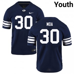 Sione Moa BYU #30 College Football Player Youth Jerseys - Navy
