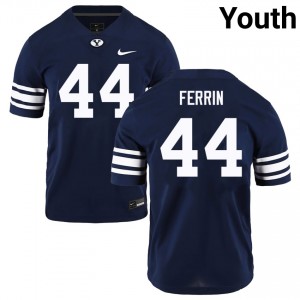 Will Ferrin BYU Cougars Embroidery #44 Youth College Football Jerseys - Navy