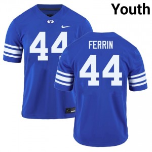Will Ferrin Cougars Stitched #44 Youth College Football Jerseys - Royal