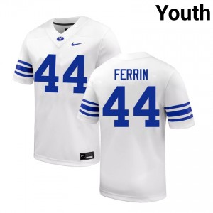 Will Ferrin BYU University College Football Youth #44 Jersey - White